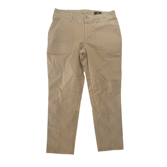 Banana Republic NWT Women's Mid Rise Slim Cargo Pants Khaki-Size 14 - Picture 3 of 10